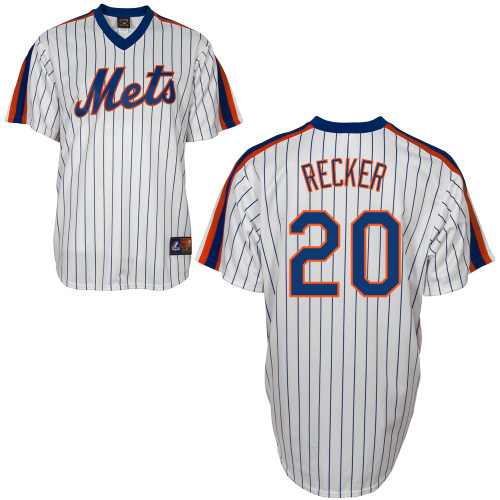 Anthony Recker #20 MLB Jersey-New York Mets Men's Authentic Home Cooperstown White Baseball Jersey